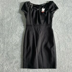 5/$25- Tahari Belted black dress